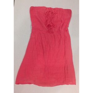 Accidentally in Love Strapless Dress Womens XL Pink Excellent Ruffle Tube Mini
